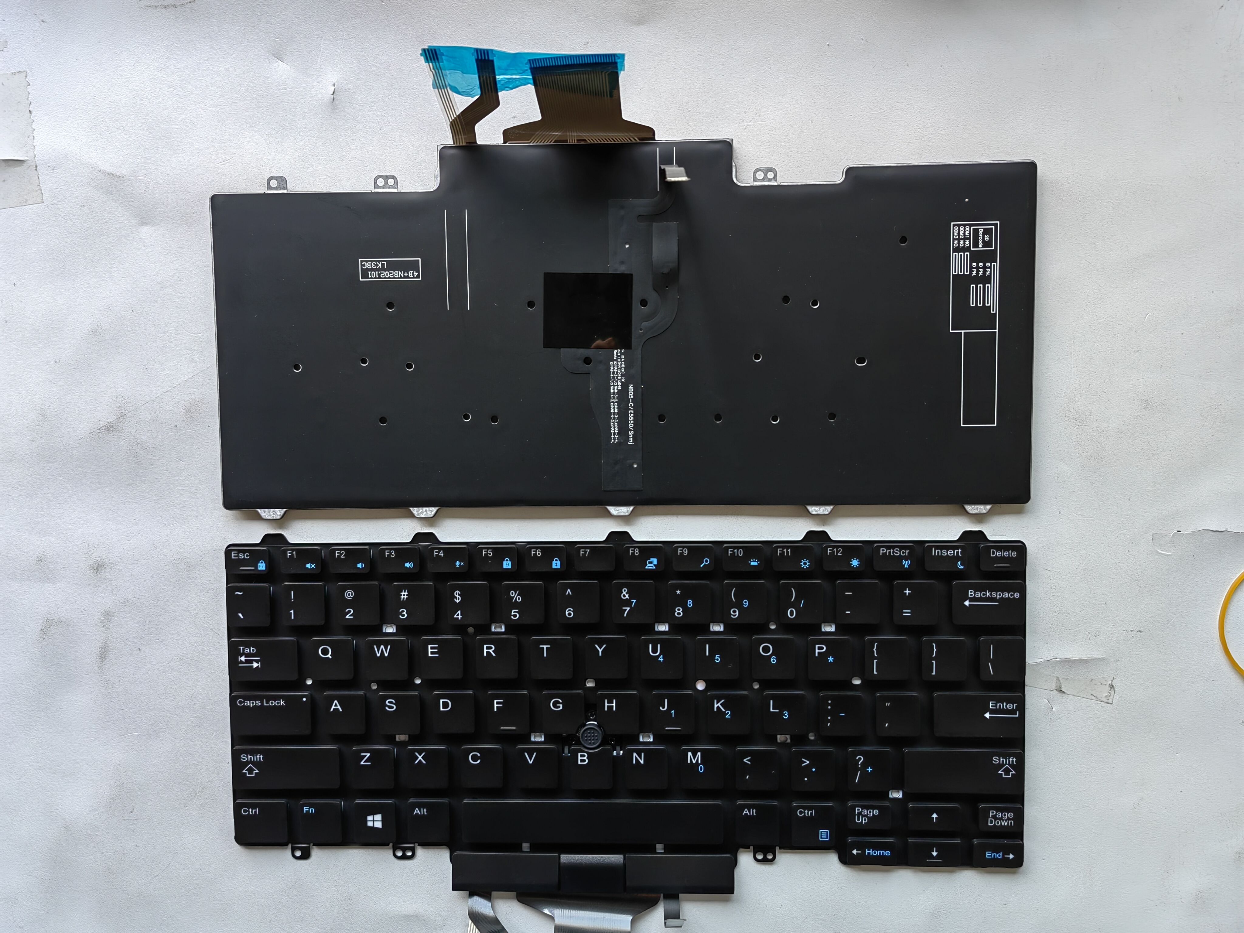 Picture of New Replacement Laptop Keyboard For DELL E5450 BLACK With Point Backlit (OEM) US Layout